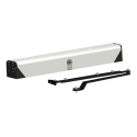 Amortizor electric pentru usi batante cu latime de pana la 1200mm si greutate de pana la 100kg, cu deschidere la exterior, cu motor fara perii