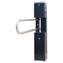 Poarta batanta bidirectionala, automata, cu brat din inox, corp negru