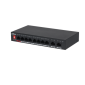 Switch POE Dahua, 8 + 2 xRJ45 porturi - 96W - 10/100MBPS, fara management, protectie ESD, PoE Watchdog