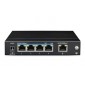 Switch PoE+ 5 porturi 10/100/1000 Base-T (4 downlink, 1 uplink)  pentru sisteme de supraveghere