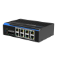 Switch industrial cu 8 porturi ethernet gigabit si 2 porturi  gigabit SFP, alimentare 12~48Vcc, Fast Ring, BSP