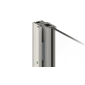Electromagnet pentru usi cu profil din aluminiu sau PVC, cu  deschidere la exterior, buton de iesire incastrat