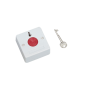 Buton de panica aplicabil, din plastic, cu cheie, alb/gri