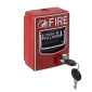 Buton manual pentru centrale conventionale de incendiu, carcasa ignifuga
