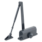 Amortizor hidraulic cu brat pentru usi cu greutate intre 25~45kg, gri antracit