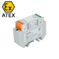 Bariera de siguranta pentru alimentarea butoanelor certificate  ATEX, un canal 13.8Vcc/100mA