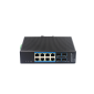 Switch industrial cu 8 porturi ethernet 10/100/1000Mbps  POE+ si 4 porturi SFP 1000Mbps, alimentare redundanta,  Management L2