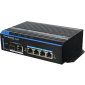 Switch ethernet POE+ industrial, 4+1 porturi