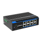 Switch industrial cu 8 porturi ethernet gigabit POE+ si 2 porturi gigabit SFP, alimentare 12~48Vcc, POE Watchdog, Fast Ring, B