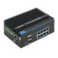 Switch industrial full gigabit cu 8 porturi ethernet BT POE++ si 2 porturi SFP, management L2, POE Watchdog, Fast Ring 