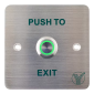 Buton de iesire mecanic cu montare incastrata, LED de semnalizare verde, IP67